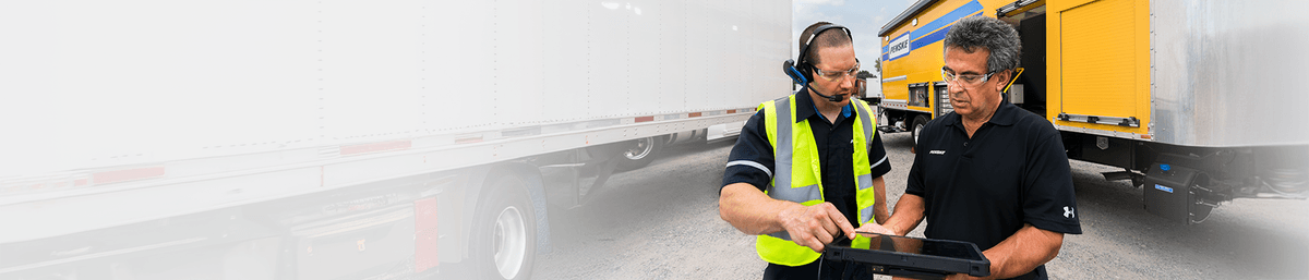 Maintenance technician onsite with business owner